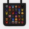 Fnaf Pixel Art Collage Tote Official Five Nights At Freddys Merch