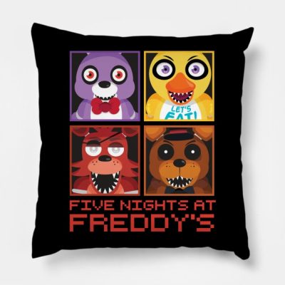 Five Nights At Freddys Group Throw Pillow Official Five Nights At Freddys Merch