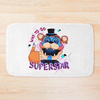 Glamrock Freddy / Five Nights At Freddy'S / Way To Go Superstar! Bath Mat Official Five Nights At Freddys Merch