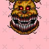 Five Nights At Freddys 4 - Nightmare Fredbear - Pixel Art Kids T Shirt Official Cow Anime Merch