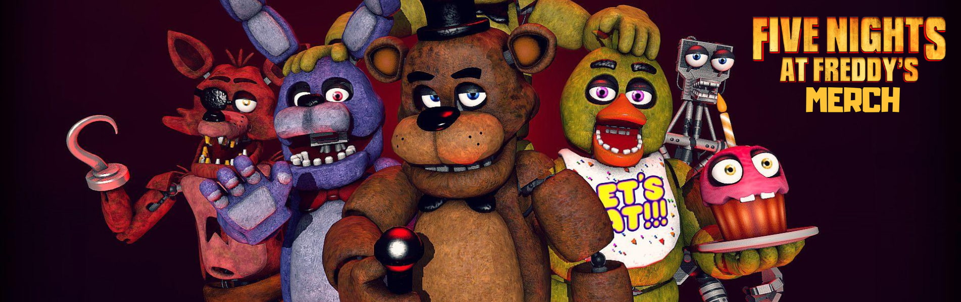 Five Nights At Freddys Merch Banner - Five Nights At Freddy's Merch