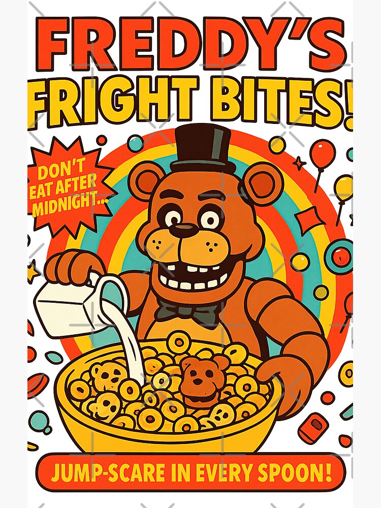 Freddy Fazbear Cereal Box Shower Curtain - Image 2