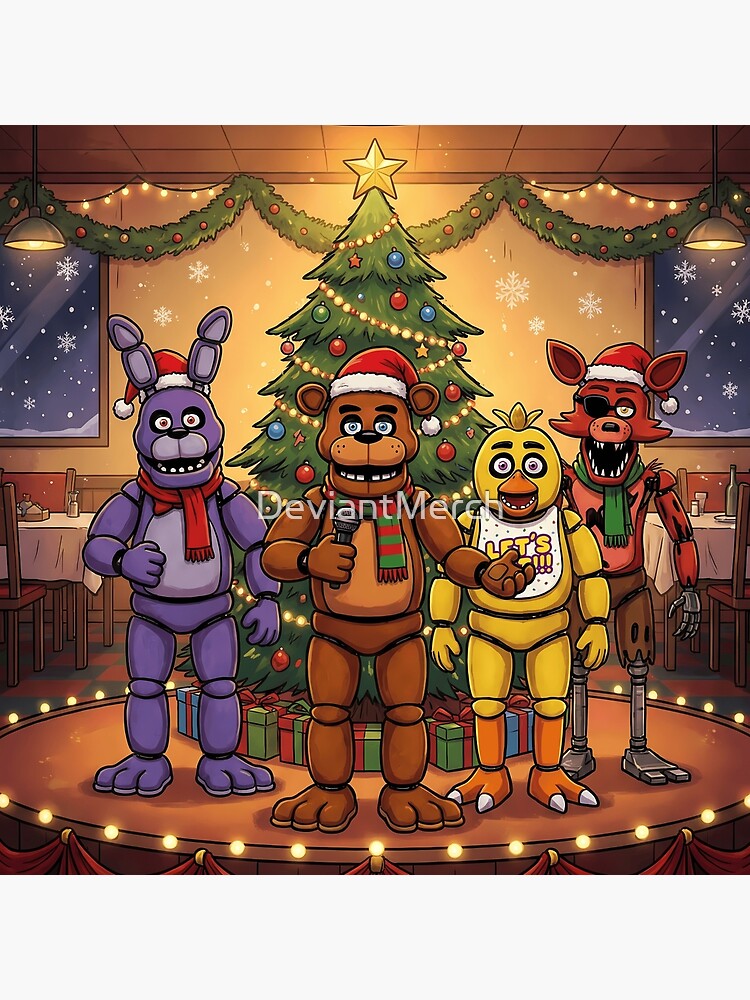 Merry Christmas Fnaf Game Tapestry - Image 2