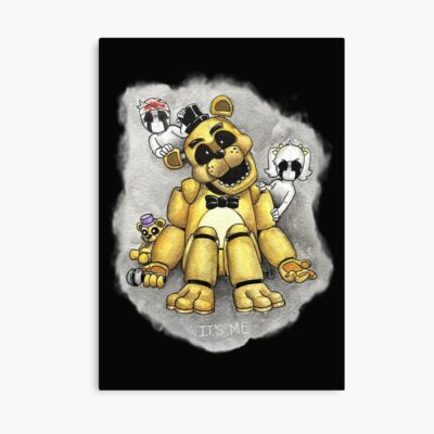 Fnaf Golden Freddy With Ghosts Poster