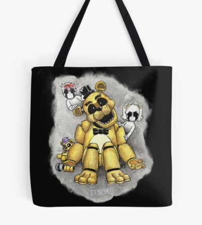 Fnaf Golden Freddy With Ghosts Tote Bag