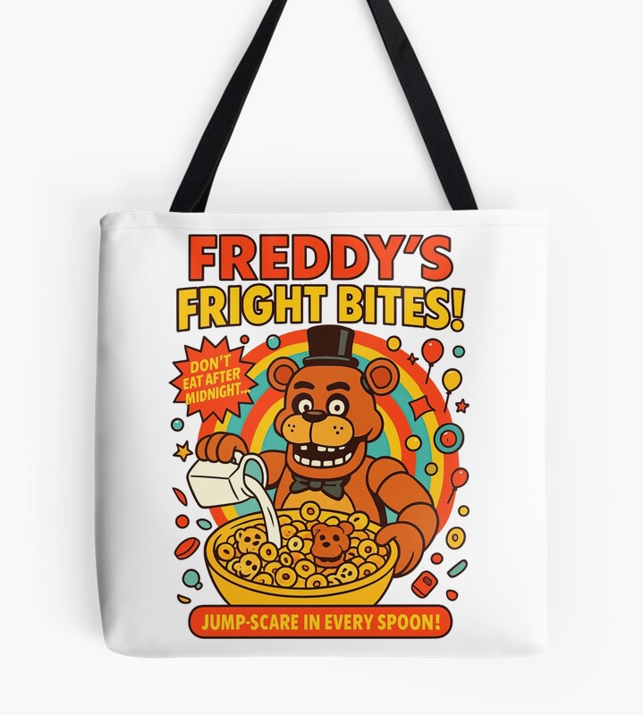 Freddy Fazbear Cereal Box Tote Bag