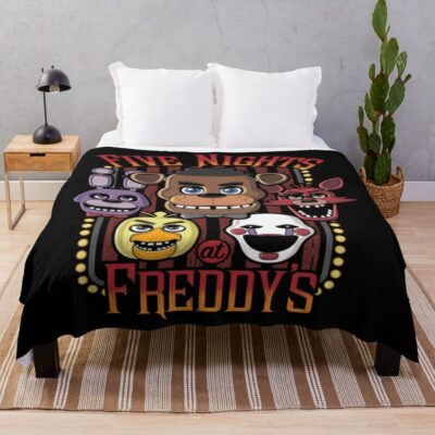 Five Nights At Freddy's Funny Throw Blanket