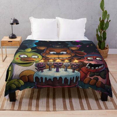 Five Nights At Freddy's Birthday Throw Blanket