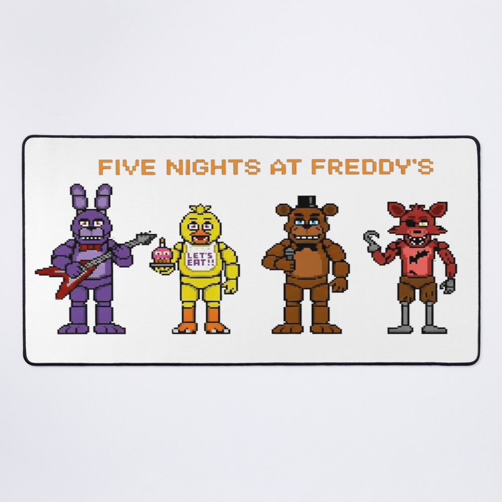 Fnaf Classic Crew 8 Bit Retro Pixel Art Mouse Pad