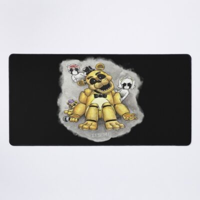 Fnaf Golden Freddy With Ghosts Mouse Pad