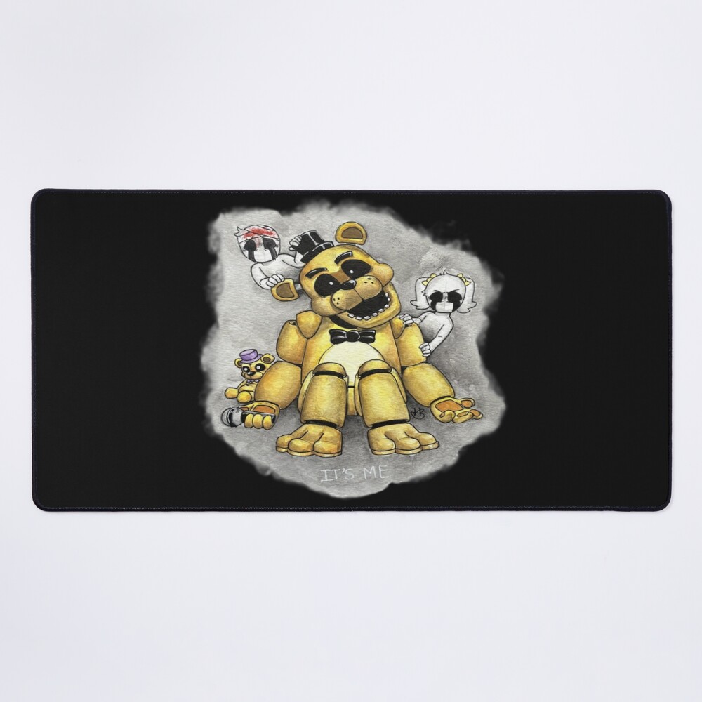Fnaf Golden Freddy With Ghosts Mouse Pad