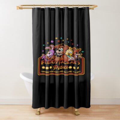 Five Nights At Freddy S Pizza Shower Curtain