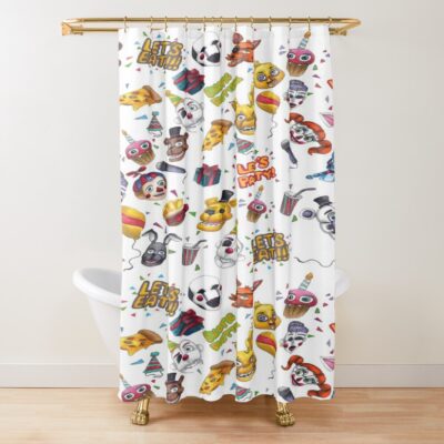 Fnaf Let S Party Shower Curtain
