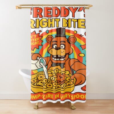 Freddy Fazbear Cereal Box Shower Curtain