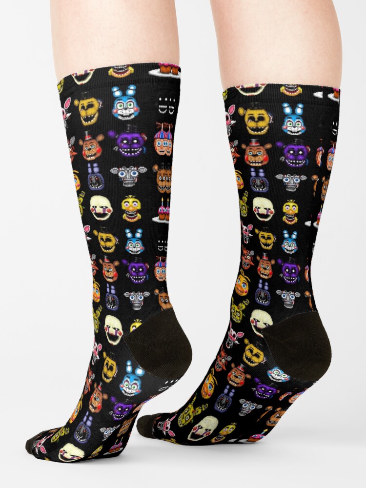 Five Nights At Freddy S Pixel Art Multiple Characters Sock - Image 2