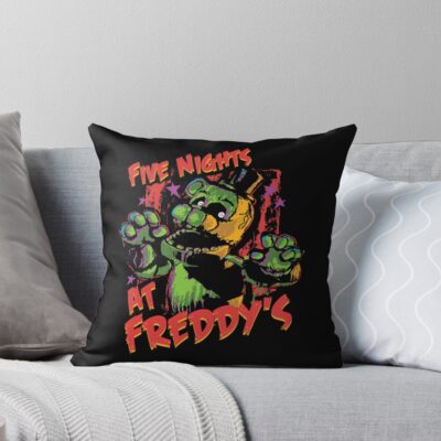 Five Nights At Freddy_s Phantom Freddy Throw Pillow