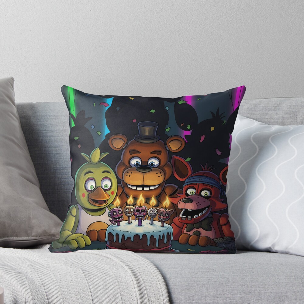 Five Nights At Freddy's Birthday Throw Pillow