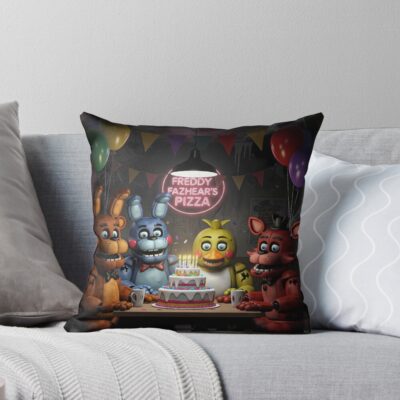 Fnaf Birthday Throw Pillow
