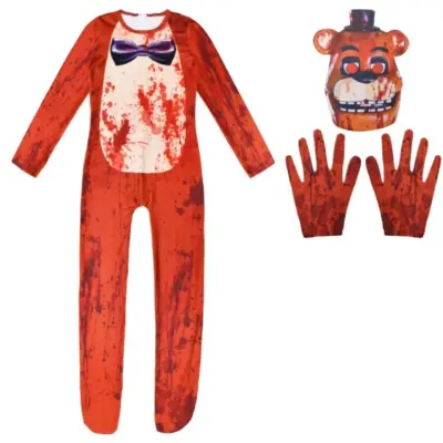 Halloween Costume for Kids Five Nights Freddyed Jumpsuit Cosplay