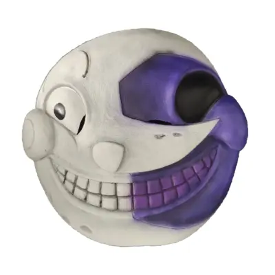 Moon Drop Clown Mask FNAF Half Face Mask Halloween
